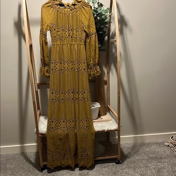 chinese dress ladies Pinko Damen Long Crochet Lace Dress 104731 A2FF Z99 – Khloefemme main image 1